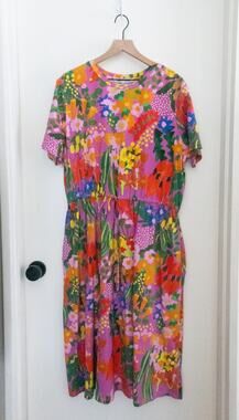 VARIETY HOUR Dunes Dress - Terra Flora Pink 3x